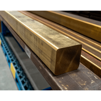 Квадрат бронзовый ДКВНТ 10x10 мм БрАЖ9-4 ГОСТ 1628-2019