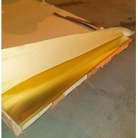 Лист латунный ГПРХХ 10x2000x5000 мм Л68 ГОСТ 2208-2007