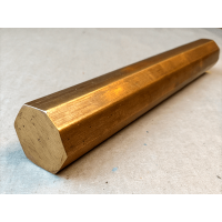 Шестигранник бронзовый 10 мм БрАЖ9-4 ГОСТ 1628-2019