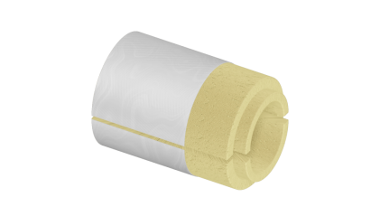 скорлупу ППУ фольгированная 57x50 мм для труб купить в Барнауле