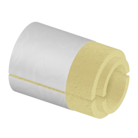 Скорлупа ППУ фольгированная 108x50 мм для труб ГОСТ 30732-2020