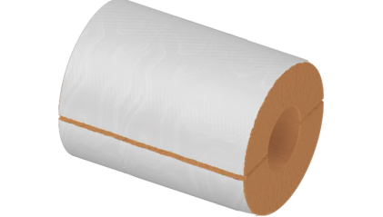 цилиндр теплоизоляционный базальтовый 108x60x1200 мм НГ Ц 100 купить в Барнауле