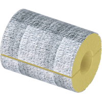 Цилиндр теплоизоляционный минераловатный вырезной фольгированный 720x100x1000 мм НГ Ц 100 ГОСТ 23208-2022